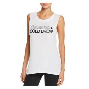 Social Sunday Womens White Cotton Graphic Short Sleeve Crew Neck T-Shirt S\M